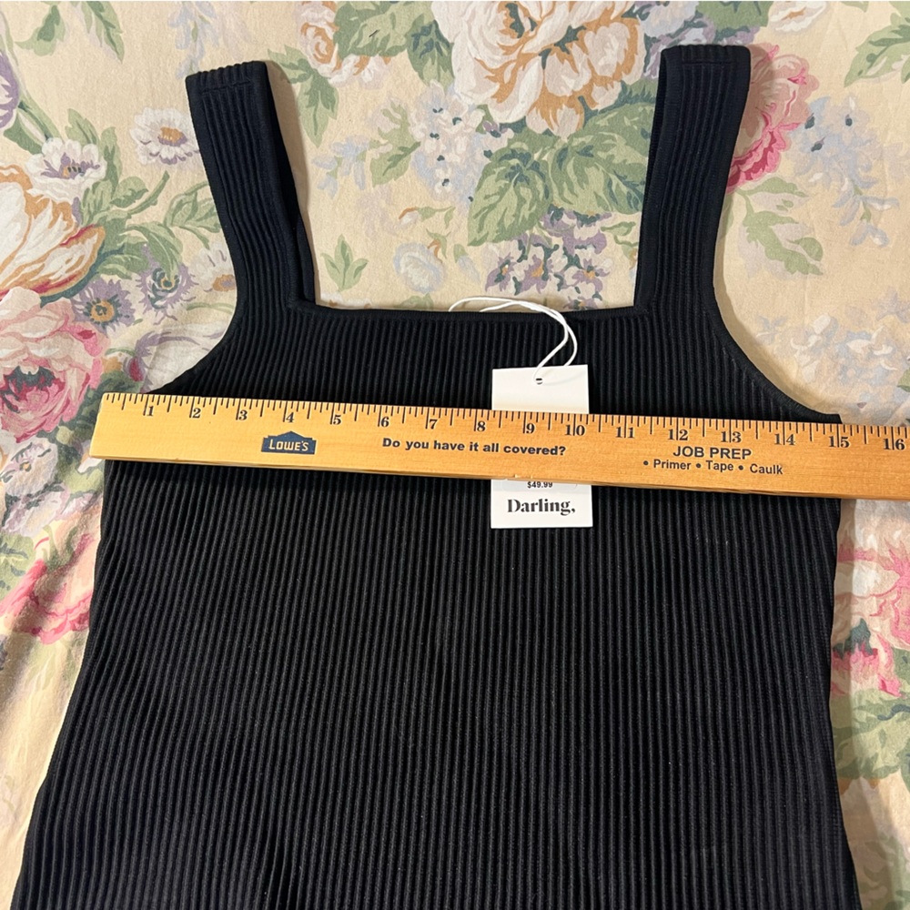 Black Ribbed Tank Top - Picture 6 of 16